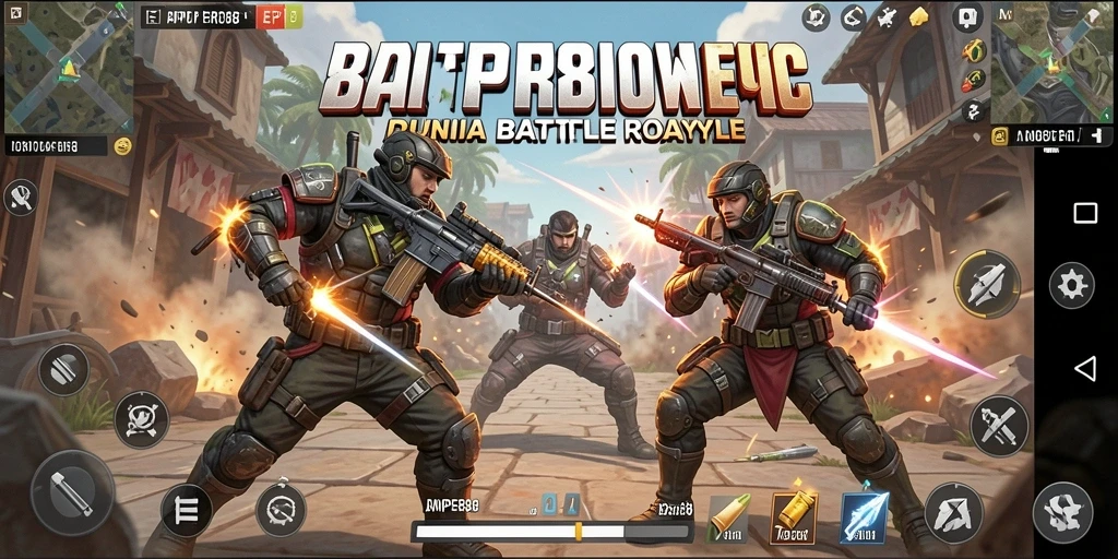 Tangkapan layar gameplay menegangkan dalam AMPER88 Battle Royale.