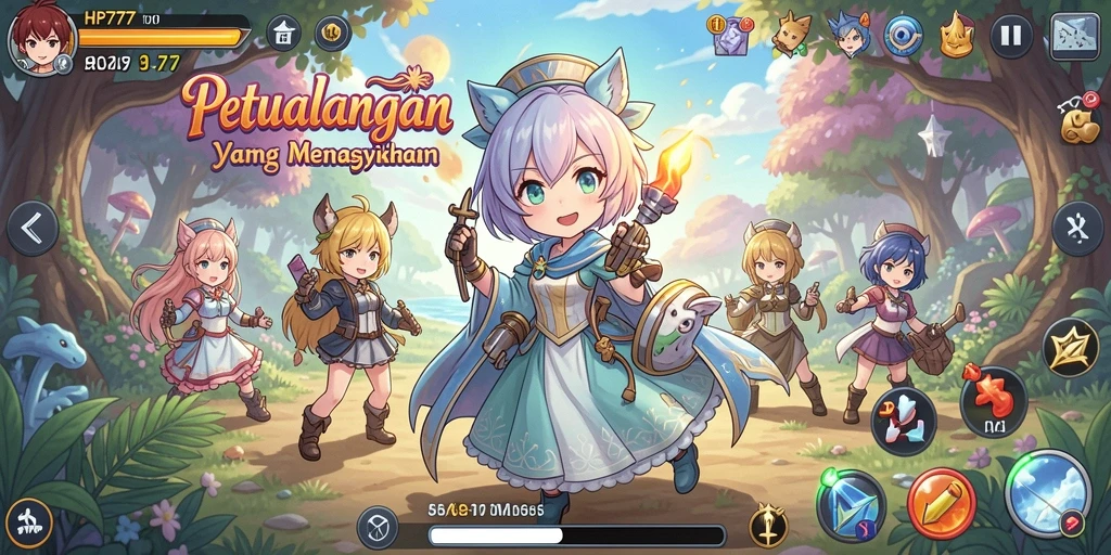 Tampilan menarik dari gameplay di HP777 yang memukau.