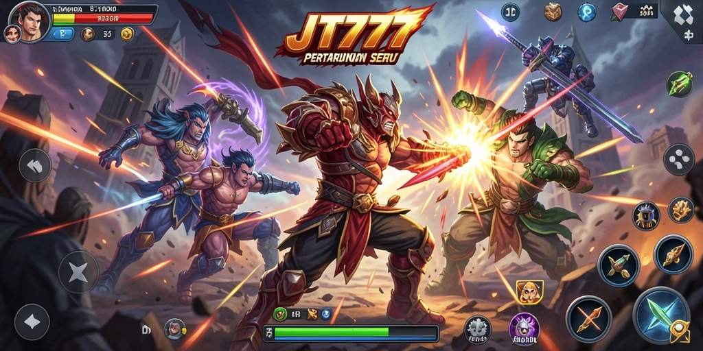 Gameplay seru JT777 dengan aksi memukau dan pertarungan intens.
