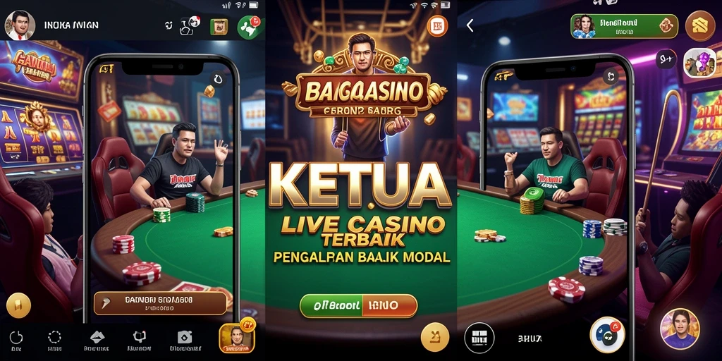 Tampilan gameplay Live Casino yang mendebarkan dan interaktif di KETUA.