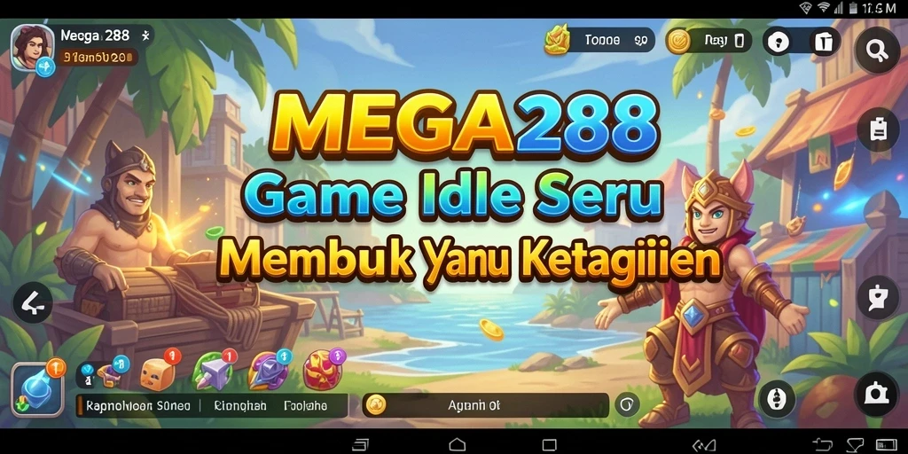 Screenshot menunjukkan gameplay seru MEGA288 dengan karakter dinamis dalam aksi.