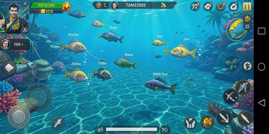 Gameplay N06 yang seru dengan aksi menembak ikan.