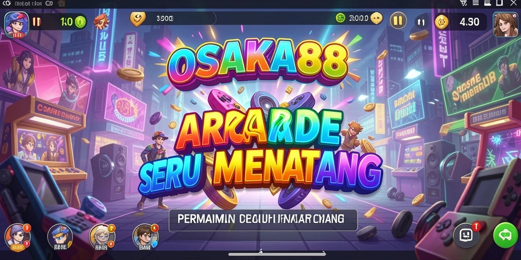 Tampilan gameplay seru OSAKA88 dengan tantangan Arcade yang menarik.
