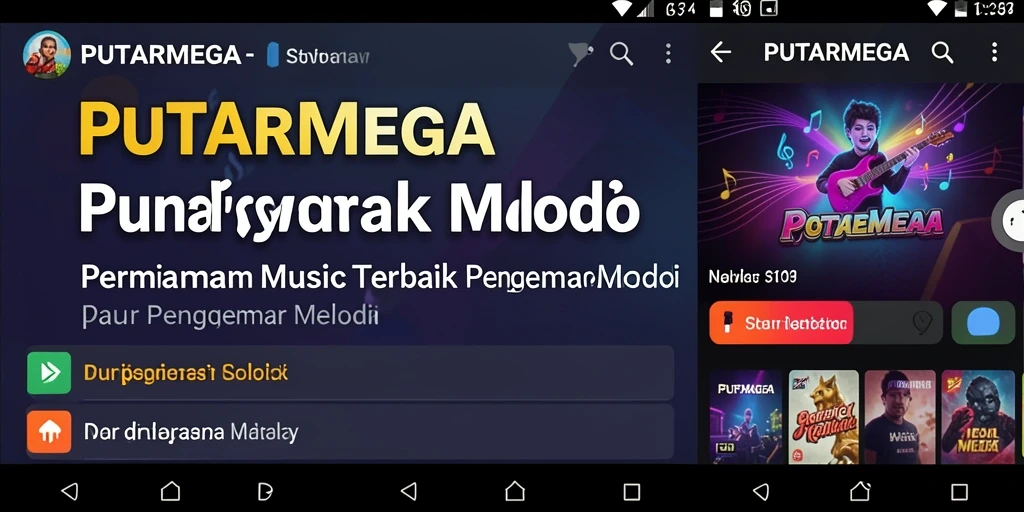 Screenshot utama PUTARMEGA menampilkan gameplay seru dari permainan musik.