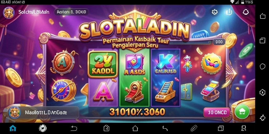 Screenshot utama SLOTALADIN menampilkan aksi slot yang mendebarkan.