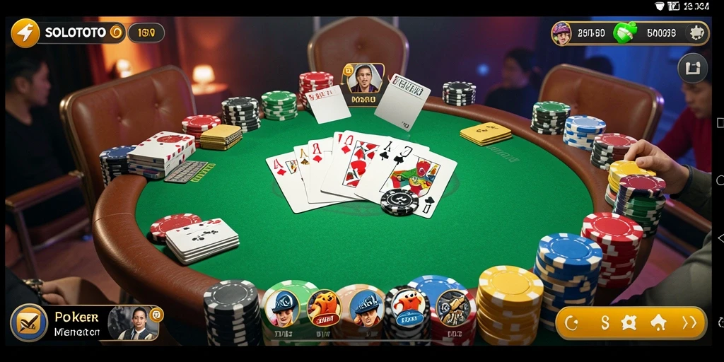Tangkapan layar menampilkan pengalaman seru bermain Poker di SOLOTOTO.