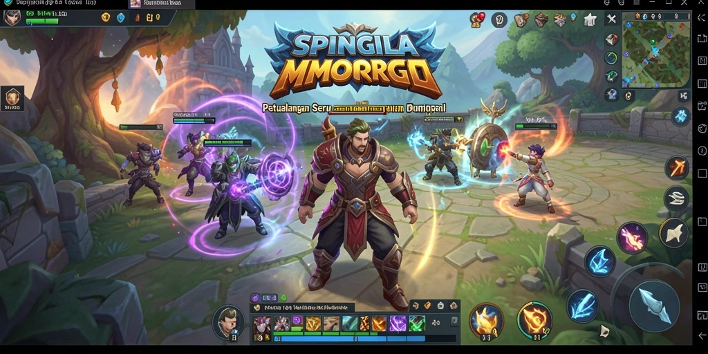Tampilan gameplay sambil menjelajahi dunia fantastis SPINGILA.