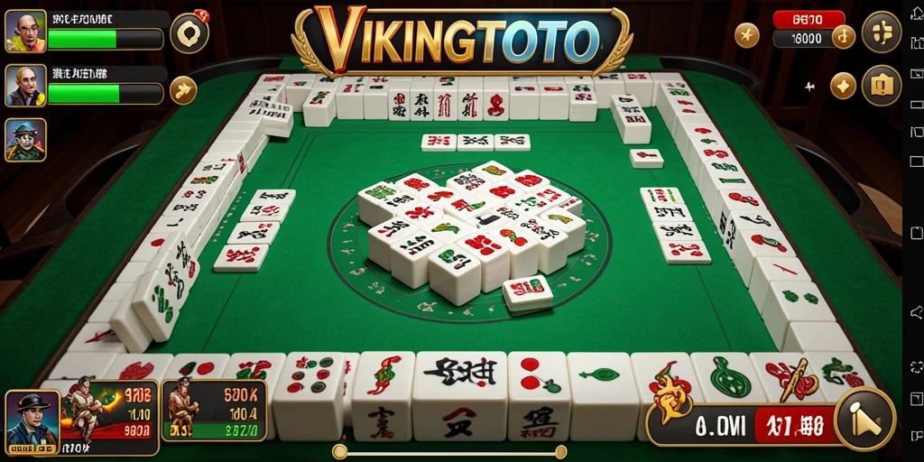 Tampilan gameplay VIKINGTOTO dengan grafis menawan dan tantangan Mahjong.