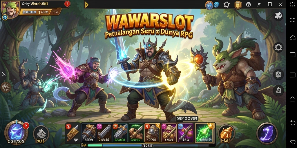 Screenshot gameplay menampilkan aktivitas petualangan RPG yang seru.